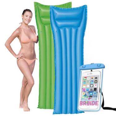 Imagem de Kit 2 Boias Colchões Bronzeador Inflável Piscina Gigante + Capa A Prov