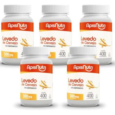 Imagem de 5x Levedo de Cerveja 500Mg 400 Comp Apsinutri - ApisNutri, Levedo de C