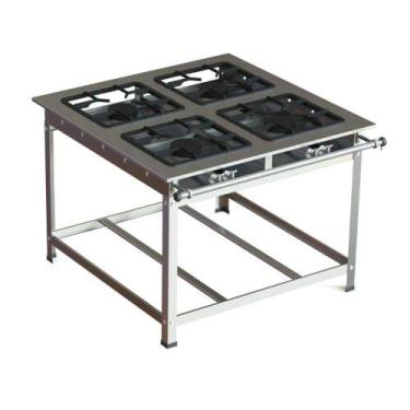 Imagem de Fogão Industrial Inox 40x40 P10 4 Bocas Alta Pressão - JL Colombo