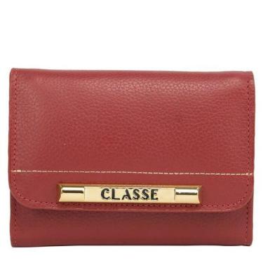 Imagem de Carteira Feminina Classe Couro Pequena Couro Legítimo Com Espelho, Lac