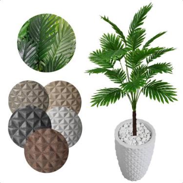 Imagem de Coqueiro Artificial Permanente com Vaso Decoração - Flor de Mentirinha