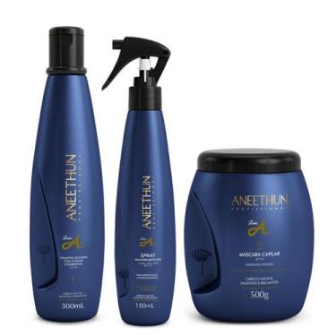 Imagem de Kit aneethun linha A ( Máscara 500 GR + Shampoo 300 ML + Spray multibe