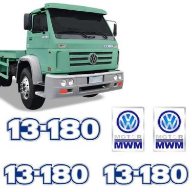 Imagem de Kit Adesivos 13-180 Emblemas Caminhão Mwm Volkswagen - SPORTINOX, Cami