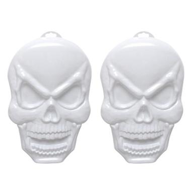 Imagem de 2 Caveiras Decorativa Parede dia Bruxas Festa Mortos 50cm - Toy Master