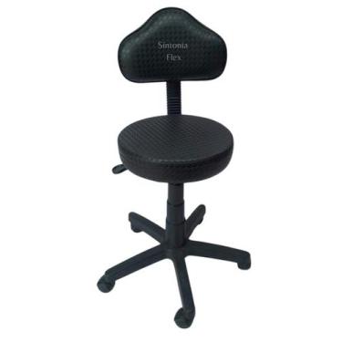 Imagem de Cadeira Secretaria Mocho Podóloga Estética - Sintonia Flex