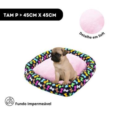 Imagem de Caminha Cachorro Pequeno Médio com Zíper Lavável Barato 45x45cm - LF E
