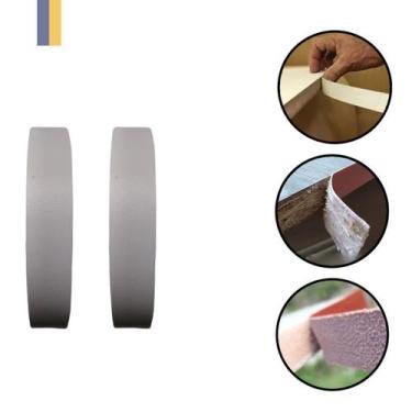 Imagem de Kit 2 Fitas De Borda Para Madeira Mdf Branca Tx 15mm X 20m Acabamento 