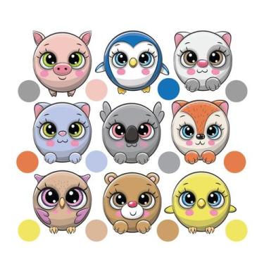 Imagem de Adesivo de Parede Infantil Animais Quarto Criança Bebe - 180ir - Allod