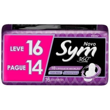 Imagem de Absorvente Sym Cobertura Suave Com Abas Leve 16 Pague 14