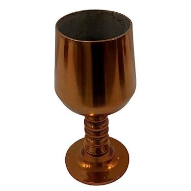 Imagem de collectiblesBuy Taça de vinho vintage inquebrável de alumínio inquebrável taça de vinho de metal cobre para taça de coquetel de champanhe