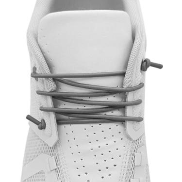 Imagem de UamGlsob Cadarços elásticos para corrida na nuvem, cadarços elásticos elásticos com cordas de substituição de cabeça de silicone, Cinza escuro, 20"/50cm