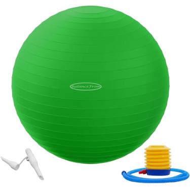 Imagem de Bola de exercício BalanceFrom com bomba rápida, capacidade de 9 kg, 58-65 cm, G, verde