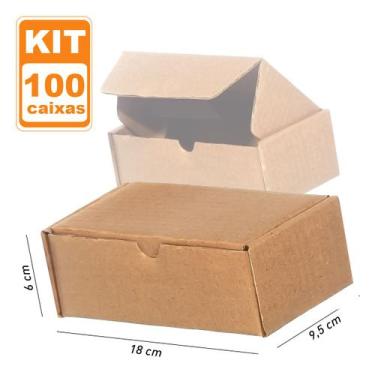 Imagem de 100 Caixas Mini Pac correio Papelão embalagem 18x9,5x6 - Pic Pac