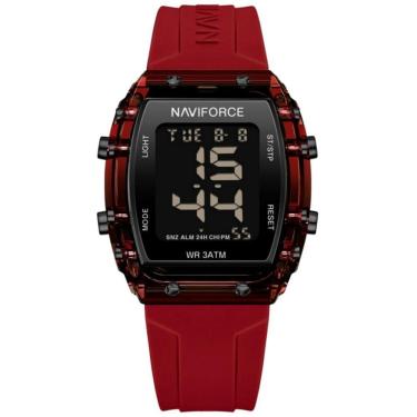 Imagem de Relógio De Pulso Feminino Esportivo Fashion Lcd Digital Vermelho