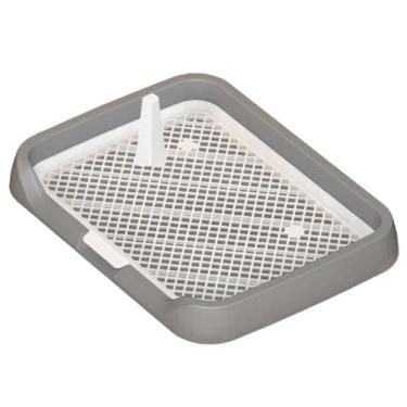 Imagem de ＡＷＨＡＯ Cão Toalete Cães Potty Almofadas Destacável Pet Maca Pan Portátil Removível Pós Malha Grades Toalete para Ao Ar Livre Filhote de Cachorro, cinza