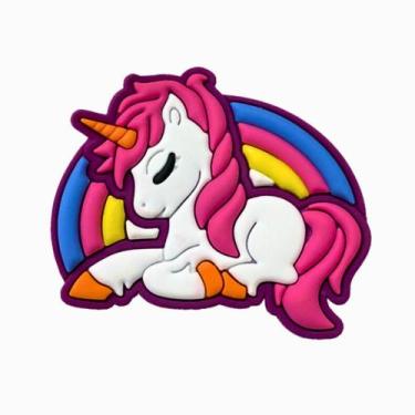 Imagem de Aplique Kit 10 Peças Unicornio Arco Iris Emborrachado - RAE