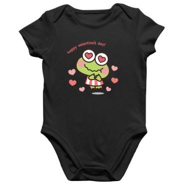 Imagem de Body Bebê Algodão Happy Valentine's Day - Foca na Moda, Preto, P