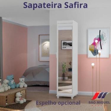 Imagem de Sapateira Multiuso SA 1 Porta Com Espelho Cor Branco - SM