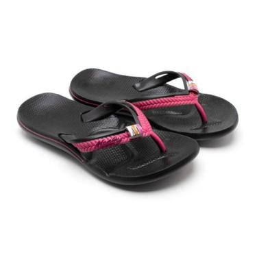 Imagem de Chinelo Casual Estiloso Com Detalhe Colorido Anatômico - Alcalay, Pret