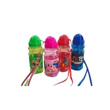 Imagem de Garrafa Plástica Infantil 380ml Com Canudo E Cordinha - InterPonte, ve