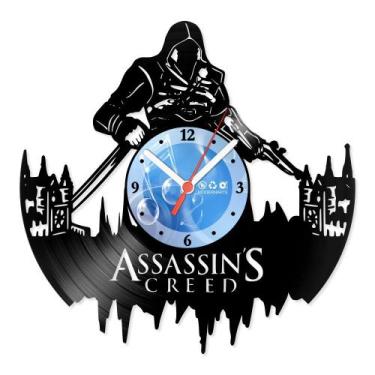 Imagem de Relógio De Parede Disco Vinil Jogos e Games - Assassin's Creed - VJG-0