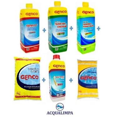 Imagem de Kit limpeza manutenção piscina acqualimpa 3 - genco