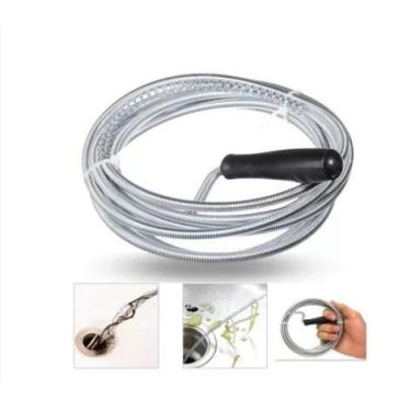 Imagem de Desentupidor Manual Mola Para Pia Esgoto Vaso Ralo Flexível 1,3 Metros