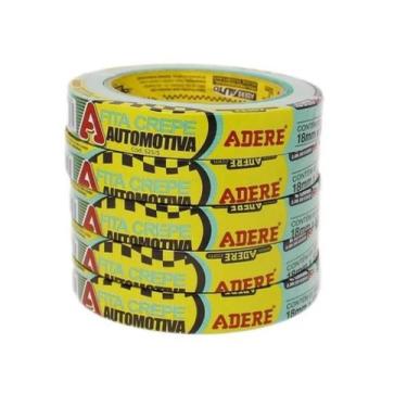 Imagem de Fita Crepe Verde Automotiva 18mmx50m Adere 10 Unidades     613