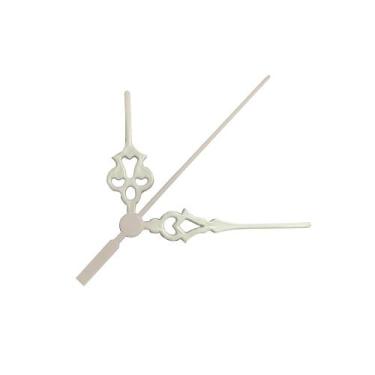 Imagem de Ponteiros para Máquina de Relógio Colonial Grande 6,5cm Branco - UNIAR