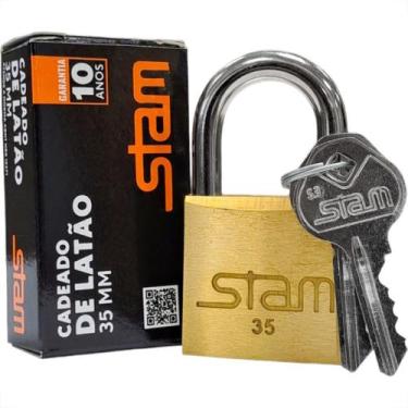 Imagem de Cadeado Stam 35Mm Latao - Kit C/5 Pecas