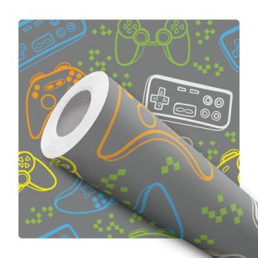 Imagem de Papel De Parede Vinílico Video Game Gamer Quarto Infantil 10m - DELIQU