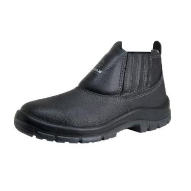 Imagem de Bota Botina Masculina Couro Trabalho Segurança Epi Bico Pvc - KADESH, 