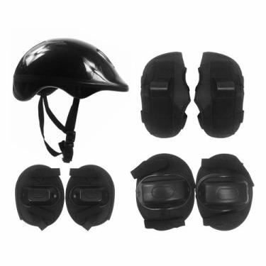 Imagem de Kit Proteção Infantil Patins Skate Bicicleta Rollers Preto DMR5486 - D