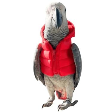 Imagem de Pano de pássaro, festa de Natal, fantasia de aniversário para papagaio, Halloween, animais de estimação, pássaros, cosplay, roupa preta (vermelho, arara)