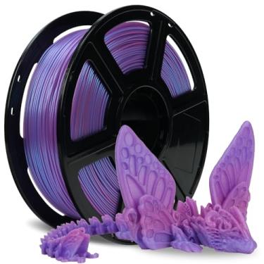 Imagem de FLASHFORGE Filamento PLA rápido 1,75 mm +/- 0,02 mm gradiente azul a rosa, impressão máxima de alta velocidade de 500 mm/s, filamento de impressora 3D 1 kg (2,2 lbs), mudando de cores com luz