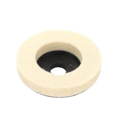 Imagem de 2/3/4/4,5/5 polegadas lã polimento roda polimento almofada para ângulo moedor disco de moagem metal madeira aço inoxidável polimento abrasivos, 75 mm