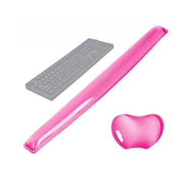 Imagem de ABRONDA Conjunto de Apoio de Pulso para Teclado Em Gel de Silicone, Além de Suporte de Pulso para Teclado E Mouse, Escritório, Computador, Laptop, Mac - Durável, Confortável E Alivia A Dor