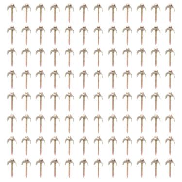 Imagem de Pregos de Cerca, Grampo de Cerca de Arame de Aço para Madeiras Macias, Parafusos de 100 Peças Com Fixador de Fio, Grampos de Cerca de Gado Com Revestimento de Zinco Pesado,