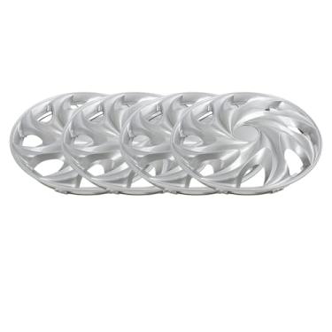 Imagem de Calotas de Carro Prata Capas de Calota de Roda 13 pol., Acessórios de Ajuste Universal para Carros Caminhões Com Material ABS, Substituição para, C3, Megane