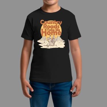 Imagem de Camisetas Infatil Básica Masculina Casual Manga Curta Country Read - R