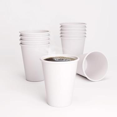 Imagem de TOSSWARE Copos quentes GO 340 g - Conjunto de 1000, xícaras de café seguras para alimentos de qualidade premium, copos de papel recicláveis compatíveis com FDA, copos de parede única para bebidas