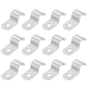 Imagem de PATIKIL Correia rígida de tubo de 2/5" (10 mm), 12 peças braçadeira de conduíte de aço inoxidável 304 1 furo engrossar suporte de tubo braçadeira de tubo para fixação de fio de cabo de tubulação