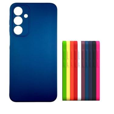 Imagem de Capa Capinha Case Compativel com Samsung Galaxy A16 Silicone Macia Aveludada Forro Interno Premium Azul Marinho