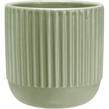 Imagem de CACHEPÔ VASO DECORATIVO PLANTA HOME&CO CERÂMICA 10x10x10cm VERDE