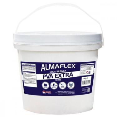 Imagem de Cola Branca Almaflex Pva Extra 10Kg 768 417 - ALMATA, Branco