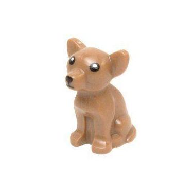 Imagem de Lego Dog Chihuahua com padrões de olhos negros e pupilas brancas