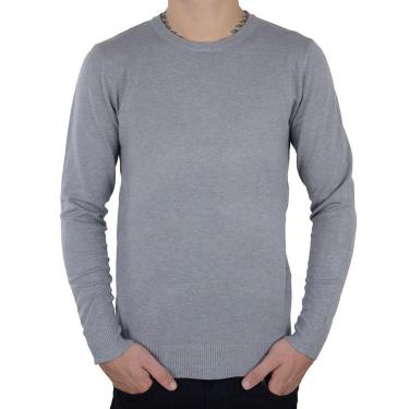Imagem de Blusa Masculina Broken Rules Sueter Tricot Cinza Claro - 590-Masculino