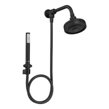 Imagem de Ducha Parede Redonda Com Chuveirinho Acqua Plus Preta - Deca