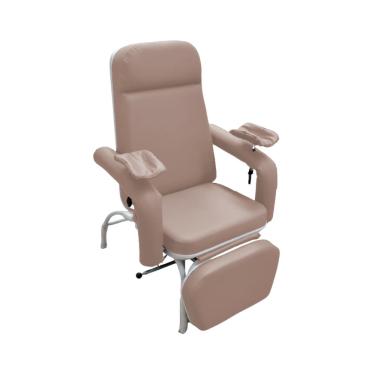 Imagem de Poltrona Hospitalar Reclinável Para Coleta e Hemodiálise Comfort Bege
