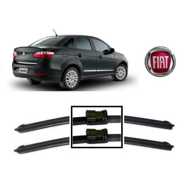 Imagem de Par de Palhetas Limpador de Parabrisa Dianteiro Fiat Grand Siena ano 2012 2013 2014 2015 2016 2017 2018 2019 2020 2021